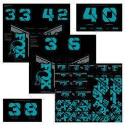 Fox Racing Shox Fork And Shock Decal Kit -Rush Riders 0010 FOX MY22 AM Decal Pack Turquoise V2 73b9ee43 6310 41c0 a60c d2d1a5027127