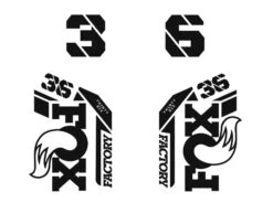 Fox Racing Shox 36 Factory Die Cut Decal Kit - Gloss Finish 23 Fox Racing Shox 36 Factory Die Cut Decal Kit - Gloss Finish -Rush Riders 21 Fox 36 Factory Die Cut black