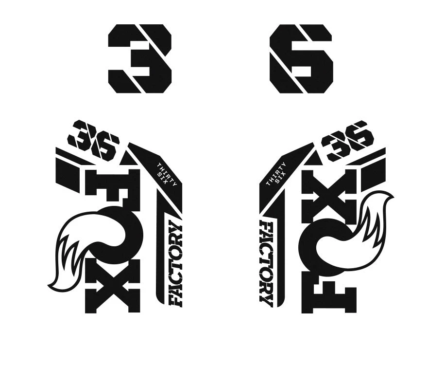 Fox Racing Shox 36 Factory Die Cut Decal Kit - Gloss Finish 8 Fox Racing Shox 36 Factory Die Cut Decal Kit - Gloss Finish - Image 8