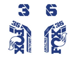 Fox Racing Shox 36 Factory Die Cut Decal Kit - Gloss Finish 19 Fox Racing Shox 36 Factory Die Cut Decal Kit - Gloss Finish -Rush Riders 21 Fox 36 Factory Die Cut blue