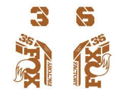 Fox Racing Shox 36 Factory Die Cut Decal Kit - Gloss Finish 31 Fox Racing Shox 36 Factory Die Cut Decal Kit - Gloss Finish -Rush Riders 21 Fox 36 Factory Die Cut bronze