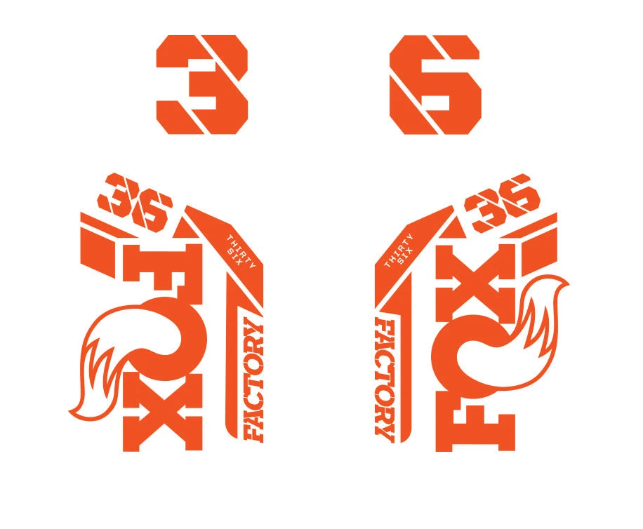 Fox Racing Shox 36 Factory Die Cut Decal Kit - Gloss Finish 1 Fox Racing Shox 36 Factory Die Cut Decal Kit - Gloss Finish