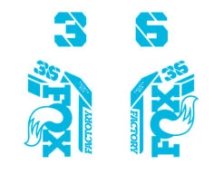 Fox Racing Shox 36 Factory Die Cut Decal Kit - Gloss Finish 29 Fox Racing Shox 36 Factory Die Cut Decal Kit - Gloss Finish -Rush Riders 21 Fox 36 Factory Die Cut light blue