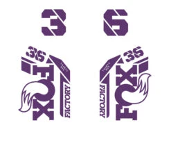 Fox Racing Shox 36 Factory Die Cut Decal Kit - Gloss Finish 26 Fox Racing Shox 36 Factory Die Cut Decal Kit - Gloss Finish -Rush Riders 21 Fox 36 Factory Die Cut metallic violet