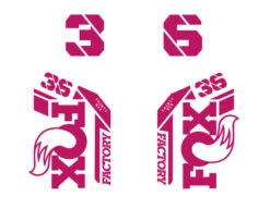 Fox Racing Shox 36 Factory Die Cut Decal Kit - Gloss Finish 28 Fox Racing Shox 36 Factory Die Cut Decal Kit - Gloss Finish -Rush Riders 21 Fox 36 Factory Die Cut pink