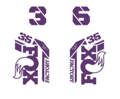 Fox Racing Shox 36 Factory Die Cut Decal Kit - Gloss Finish 21 Fox Racing Shox 36 Factory Die Cut Decal Kit - Gloss Finish -Rush Riders 21 Fox 36 Factory Die Cut purple
