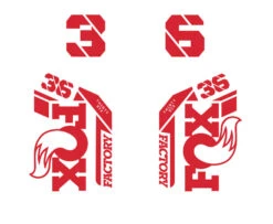Fox Racing Shox 36 Factory Die Cut Decal Kit - Gloss Finish 18 Fox Racing Shox 36 Factory Die Cut Decal Kit - Gloss Finish -Rush Riders 21 Fox 36 Factory Die Cut red