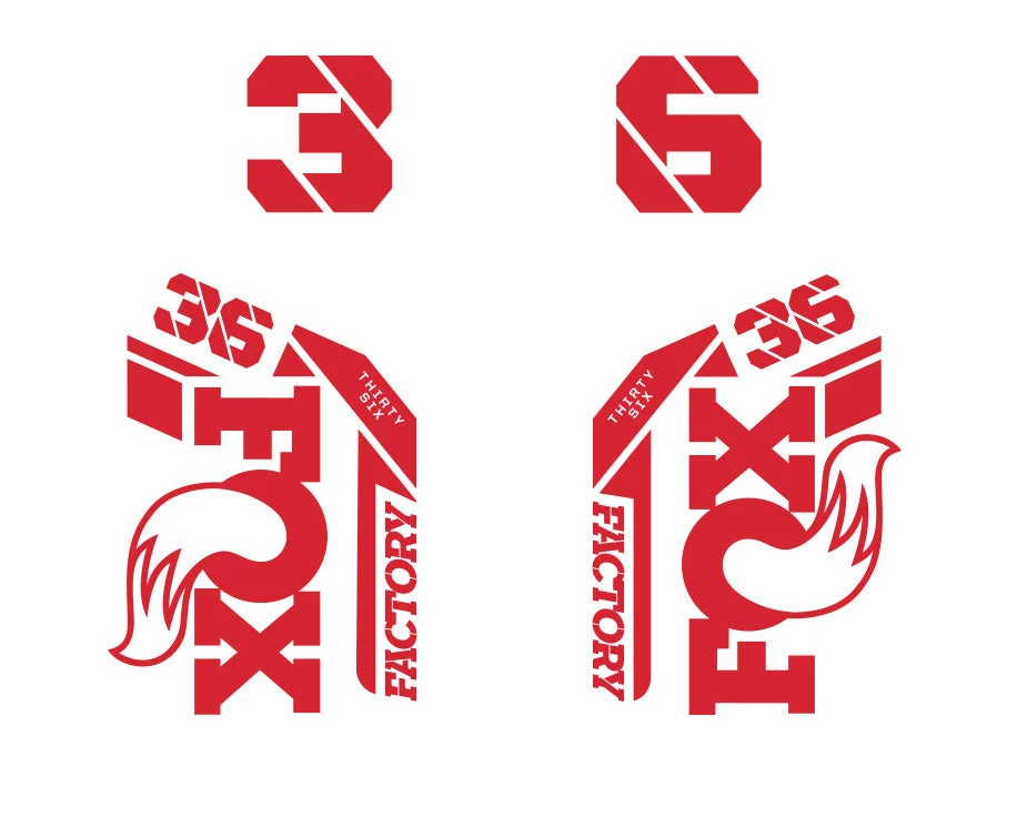 Fox Racing Shox 36 Factory Die Cut Decal Kit - Gloss Finish 3 Fox Racing Shox 36 Factory Die Cut Decal Kit - Gloss Finish - Image 3