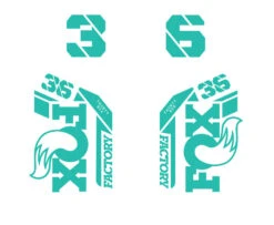Fox Racing Shox 36 Factory Die Cut Decal Kit - Gloss Finish 20 Fox Racing Shox 36 Factory Die Cut Decal Kit - Gloss Finish -Rush Riders 21 Fox 36 Factory Die Cut turquoise