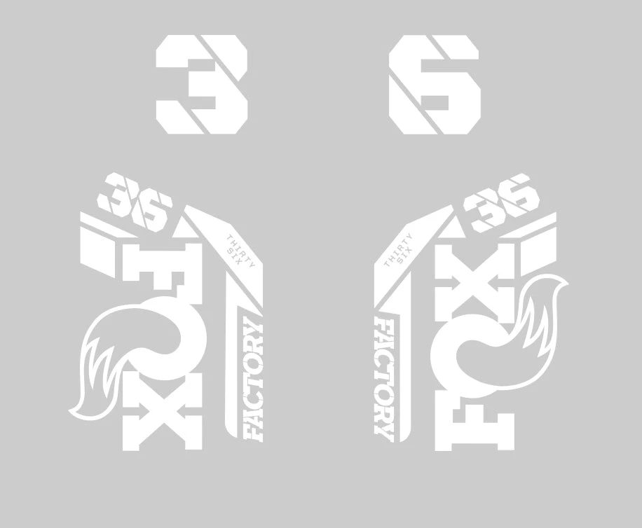 Fox Racing Shox 36 Factory Die Cut Decal Kit - Gloss Finish 15 Fox Racing Shox 36 Factory Die Cut Decal Kit - Gloss Finish - Image 15
