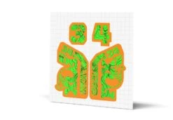 Fox Racing Shox 34 Factory Gloss Decals - Orange Lowers -Rush Riders 34 OrangeLower Topo Green