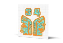 Fox Racing Shox 34 Factory Gloss Decals - Orange Lowers -Rush Riders 34 OrangeLower Topo LtBlue