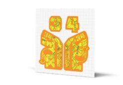 Fox Racing Shox 34 Factory Gloss Decals - Orange Lowers -Rush Riders 34 OrangeLower Topo Yellow