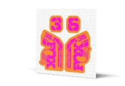 Fox Racing Shox 36 Factory Gloss Decals - Orange Lowers -Rush Riders 36 OrangeLower Pink