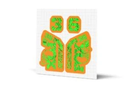 Fox Racing Shox 36 Factory Gloss Decals - Orange Lowers -Rush Riders 36 OrangeLower Topo Green