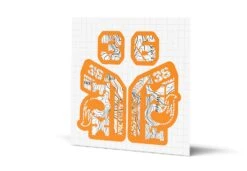 Fox Racing Shox 36 Factory Gloss Decals - Orange Lowers -Rush Riders 36 OrangeLower Topo White