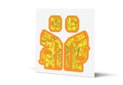 Fox Racing Shox 36 Factory Gloss Decals - Orange Lowers -Rush Riders 36 OrangeLower Topo Yellow