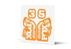 Fox Racing Shox 36 Factory Gloss Decals - Orange Lowers -Rush Riders 36 OrangeLower White