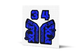 Fox Racing Shox 34 Factory Gloss Decals - Black Lowers -Rush Riders MY23 Fox 34 WebImages Blue