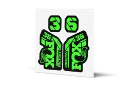 Fox Racing Shox 36 Factory Gloss Decals - Black Lowers -Rush Riders MY23 Fox 36 WebImages Green