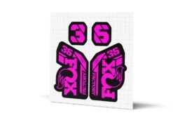 Fox Racing Shox 36 Factory Gloss Decals - Black Lowers -Rush Riders MY23 Fox 36 WebImages Pink