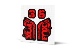 Fox Racing Shox 36 Factory Gloss Decals - Black Lowers -Rush Riders MY23 Fox 36 WebImages Red