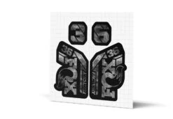 Fox Racing Shox 36 Factory Gloss Decals - Black Lowers -Rush Riders MY23 Fox 36 WebImages Smoke White