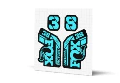 Fox Racing Shox 38 Factory Gloss Decals - Black Lowers -Rush Riders MY23 Fox 38 WebImages LtBlue