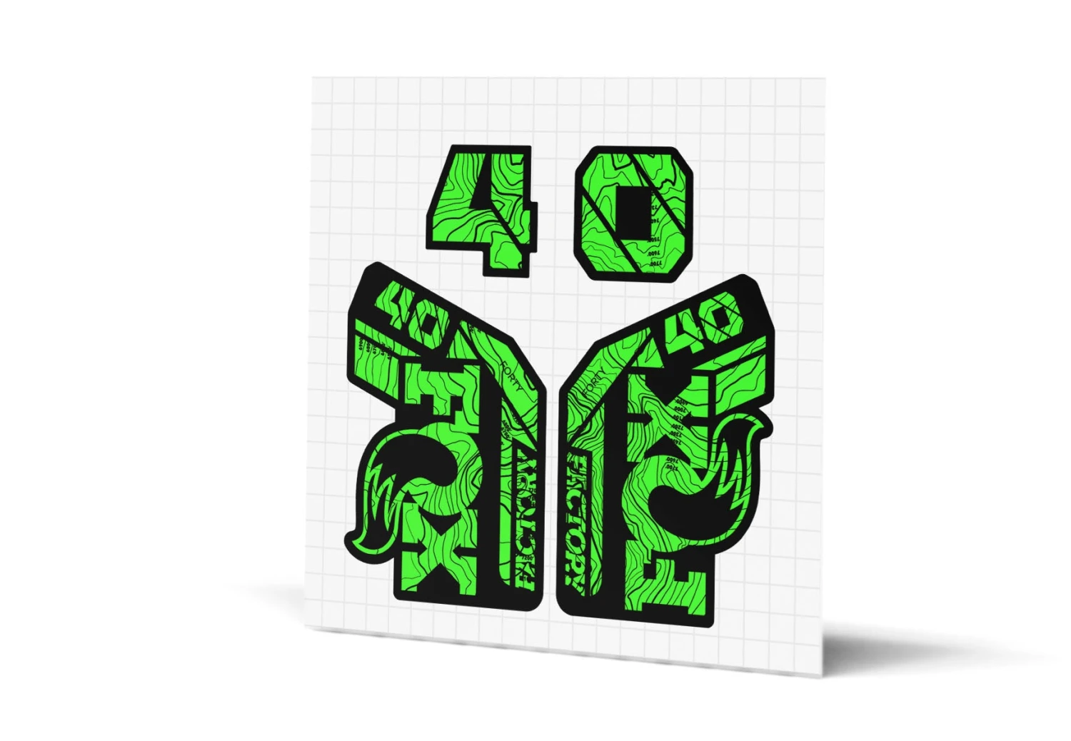 Fox Racing Shox 40 Factory Gloss Decals - Black Lowers 2 Fox Racing Shox 40 Factory Gloss Decals - Black Lowers - Image 2