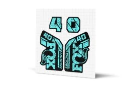 Fox Racing Shox 40 Factory Gloss Decals - Black Lowers 23 Fox Racing Shox 40 Factory Gloss Decals - Black Lowers -Rush Riders MY23 Fox 40 WebImages Topo LtBlue