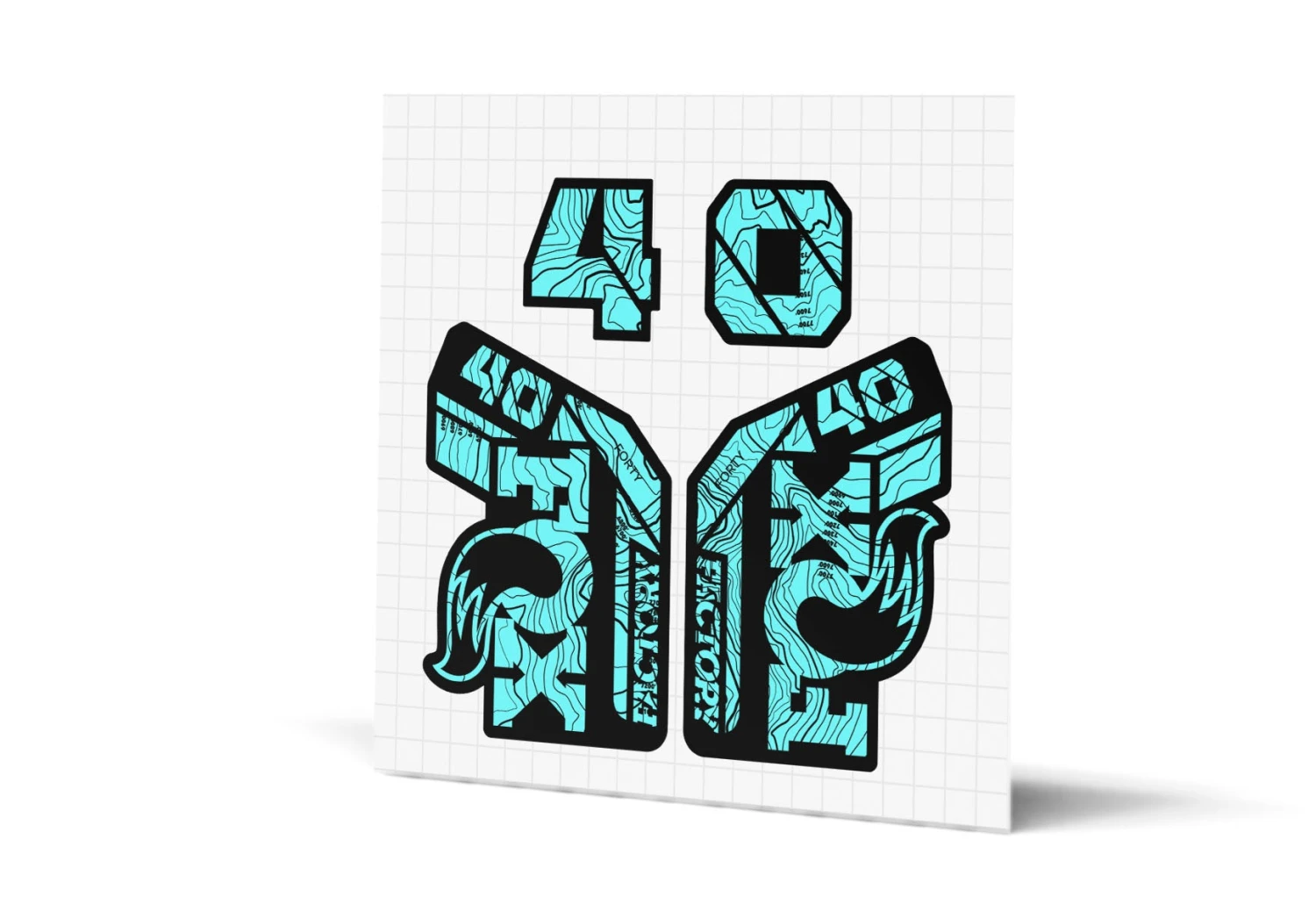 Fox Racing Shox 40 Factory Gloss Decals - Black Lowers 4 Fox Racing Shox 40 Factory Gloss Decals - Black Lowers - Image 4