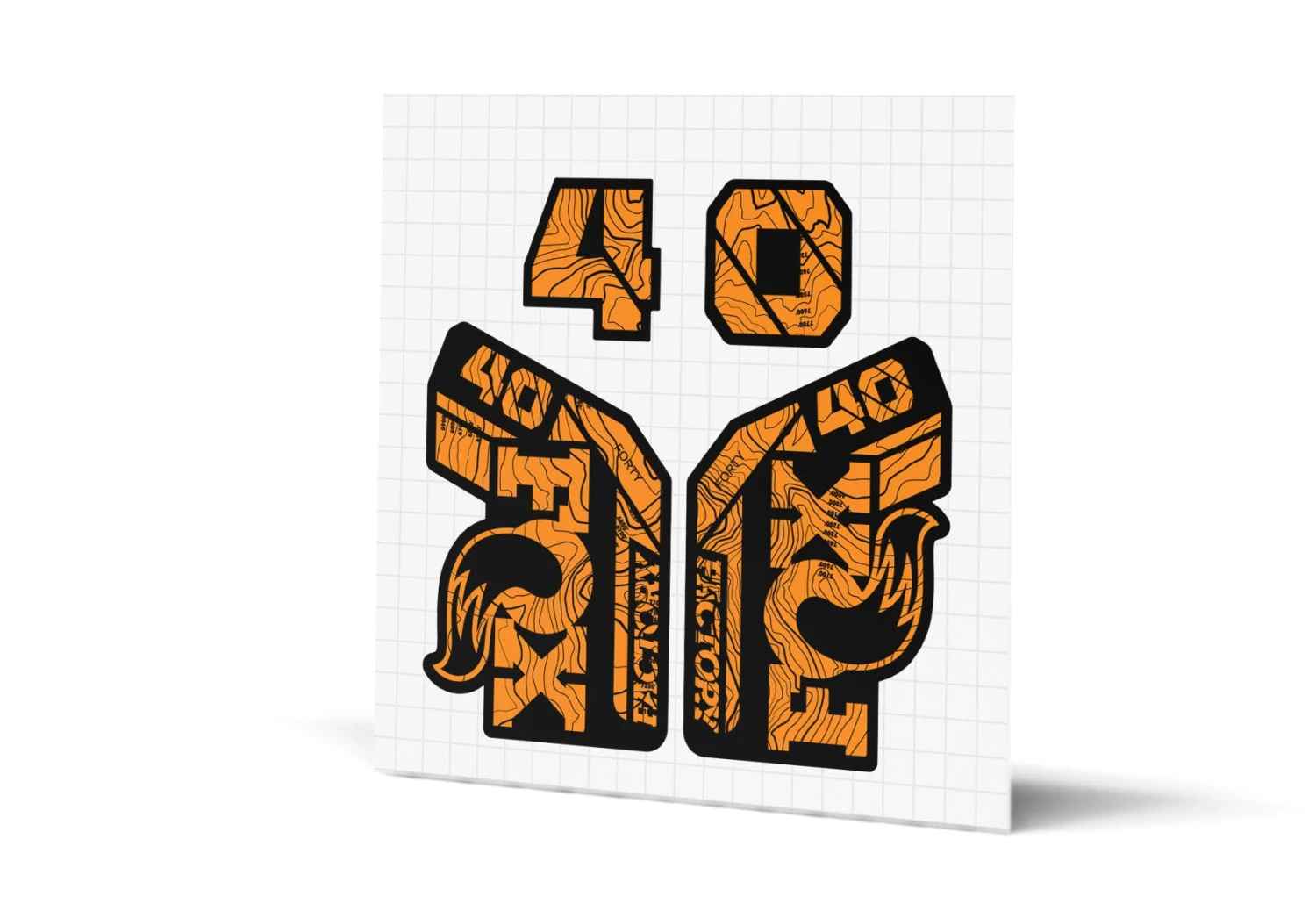 Fox Racing Shox 40 Factory Gloss Decals - Black Lowers 5 Fox Racing Shox 40 Factory Gloss Decals - Black Lowers - Image 5