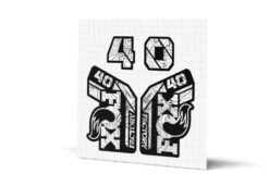 Fox Racing Shox 40 Factory Gloss Decals - Black Lowers 29 Fox Racing Shox 40 Factory Gloss Decals - Black Lowers -Rush Riders MY23 Fox 40 WebImages Topo White