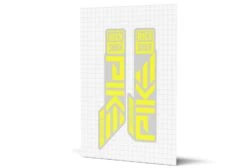 ROCKSHOX Pike Gloss Decals - Silver Lowers 35 ROCKSHOX Pike Gloss Decals - Silver Lowers -Rush Riders MY23 Pike SilverLowers Yellow Render